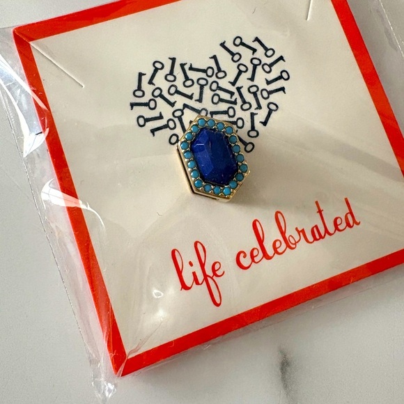 NWT Keep Collective “ Lapis/ Turquoise Pave Set stone” Charm summer edition - Picture 1 of 3